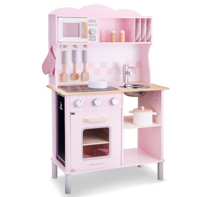 New Classic Toys 木製聲光粉紅色廚房